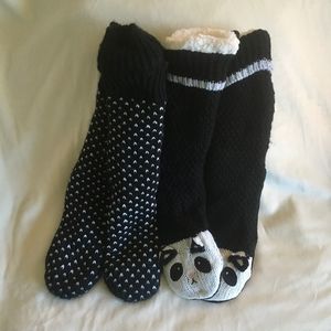 New Tall Panda socks/leg warmers